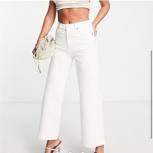 & Other Stories High Rise Wide Leg Jeans White 30 x 28